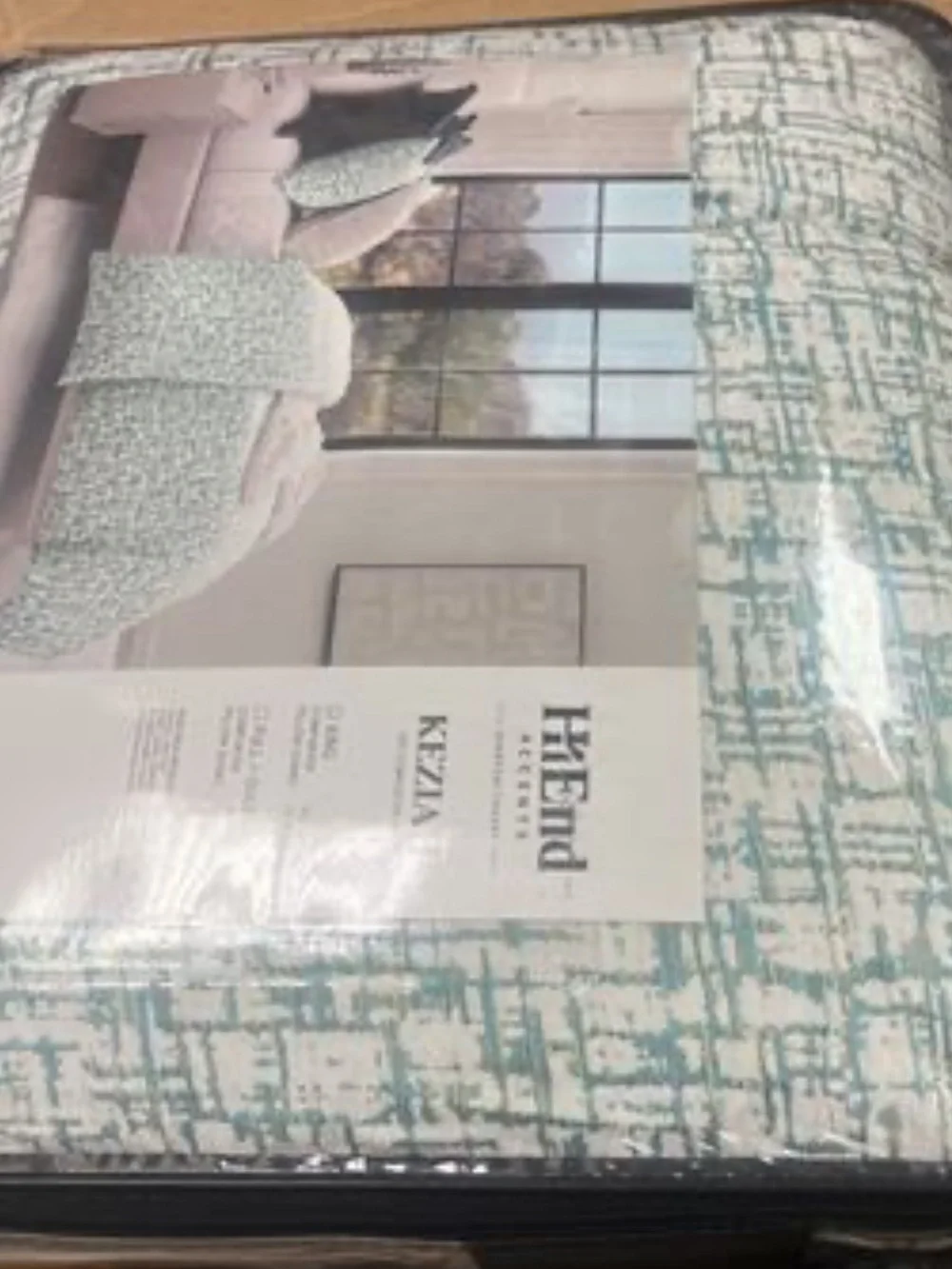 HiEnd Accents Keziah Green Textured Pattern Chenille Jacquard Modern Comforter